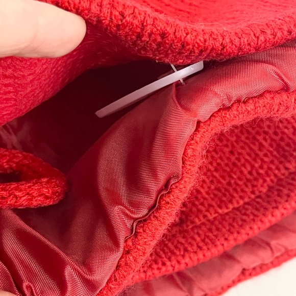 Two Red Knitted Christmas Stocking with S Initial - Picture 5 of 13